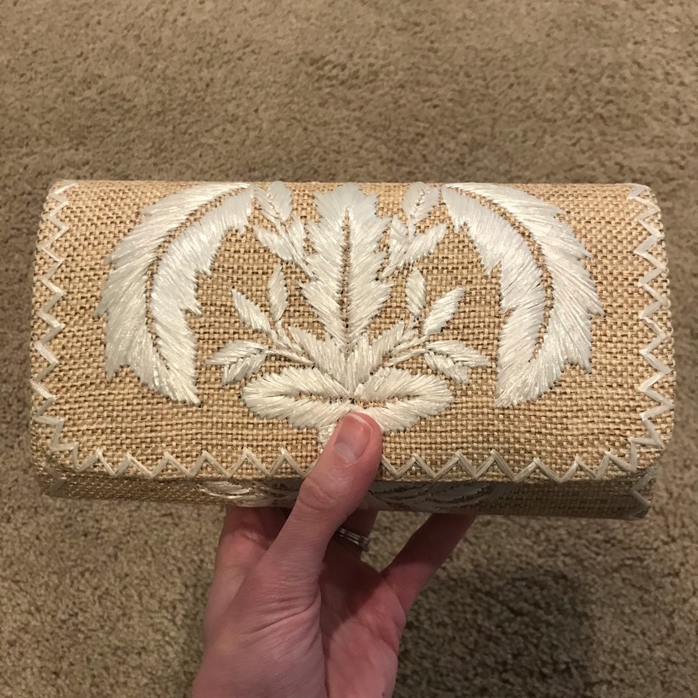 NWOT Embroidered Clutch from Anthropologie